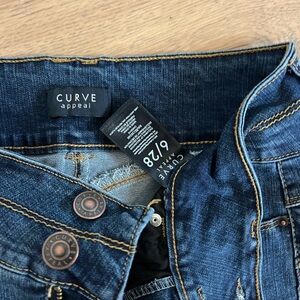 Curve Appeal High-Rise Dark Blue Stretch Jeans
